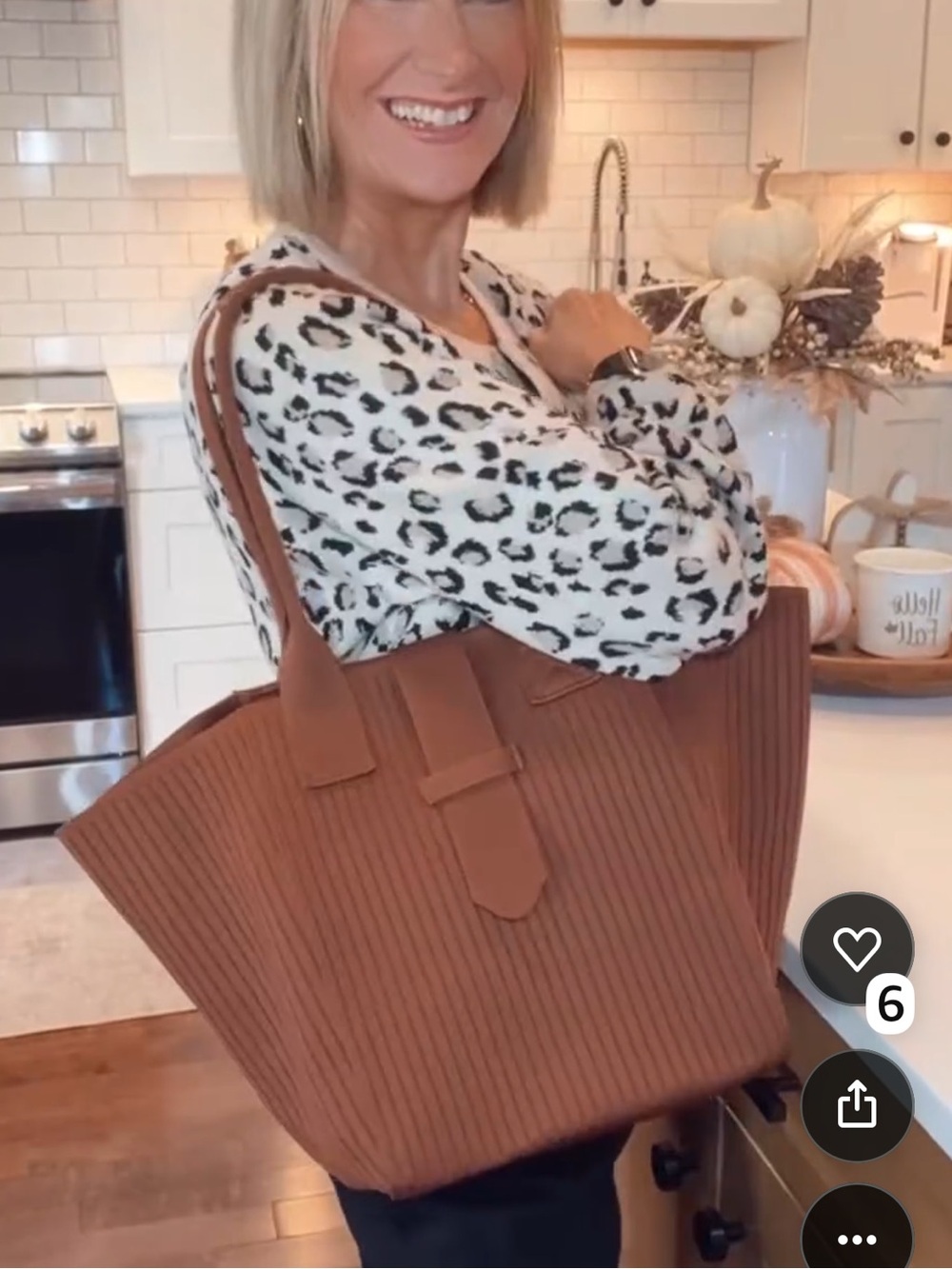 Anthropologie Ribbed Tote Bag - Brown